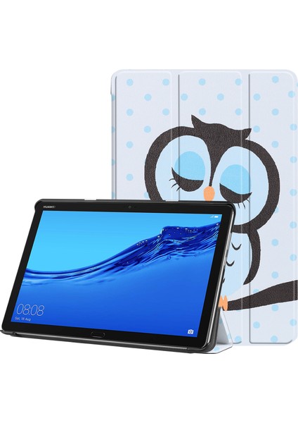 Huawei M5 Youth 10.1 Inç Tablet Koruyucu Kılıf Lite Boyalı 10.1 Üç Katlı Uyku Koruyucu Kılıf (Yurt Dışından)