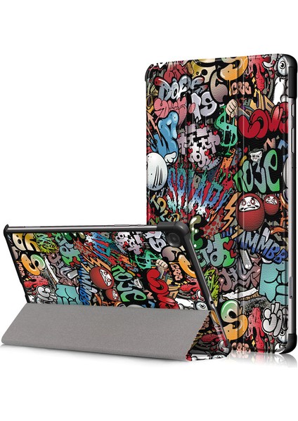 Samsung S6LITE 10.4-Inç Tablet Pc Kılıfı Üç Katlı Boyalı Uyuyan Deri Kılıf (Yurt Dışından)
