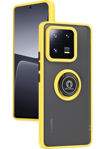 Xiaomi 13 Pro Için Telefon Kılıfı [düşmeye Karşı Koruma] Araba Manyetik Halka Tutuculu (Yurt Dışından)