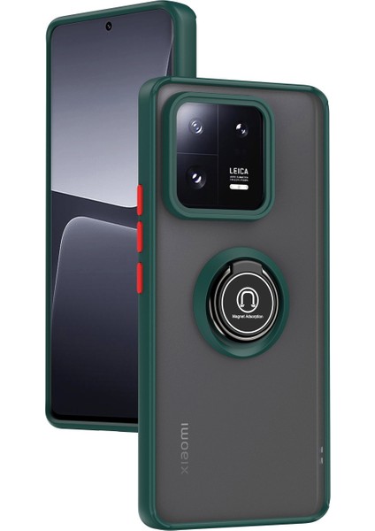 Xiaomi 13 Için Telefon Kılıfı [düşmeye Karşı Koruma] Araba Manyetik Halka Tutuculu (Yurt Dışından)