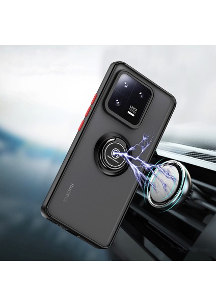 Xiaomi 13 Için Telefon Kılıfı [düşmeye Karşı Koruma] Araba Manyetik Halka Tutuculu (Yurt Dışından) modelleri