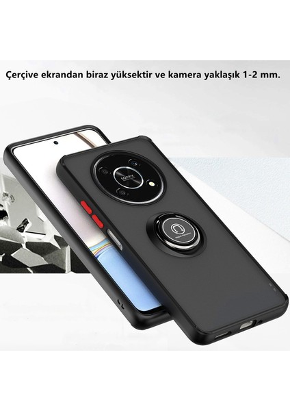 Honor X9A Için Telefon Kılıfı [düşmeye Karşı Koruma] Araba Manyetik Halka Tutuculu (Yurt Dışından)