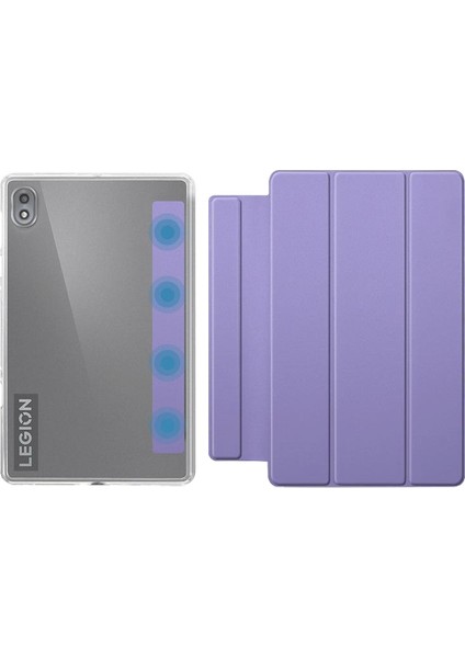 Lenovo Savior Y700 Tablet Koruyucu Kılıf Oyun Tableti 8.8-Inç Şeffaf Manyetik Deri Kılıf (Yurt Dışından) modelleri