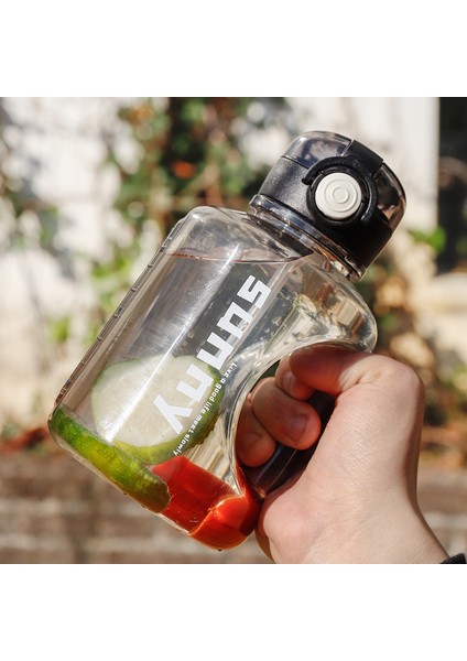 Internet Ünlülüğünün Büyük Kapasitesi Ton Dolar Plastik Fincan Sporu ve Fitness Su Şişesi, Erkek ve Kadın Öğrencilerin Taşınabilir Karton Büyük Karın Su Şişesi (Yurt Dışından) modelleri