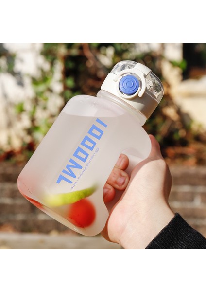 Internet Ünlülüğünün Büyük Kapasitesi Ton Dolar Plastik Fincan Sporu ve Fitness Su Şişesi, Erkek ve Kadın Öğrencilerin Taşınabilir Karton Büyük Karın Su Şişesi (Yurt Dışından)