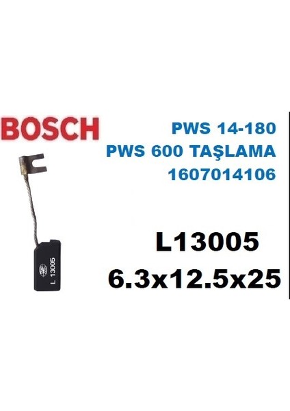 Pws 14 180 Pws 600 Taşlama 1607014106 6.3X12.5X25 Kömür Fırça Carbon Brush