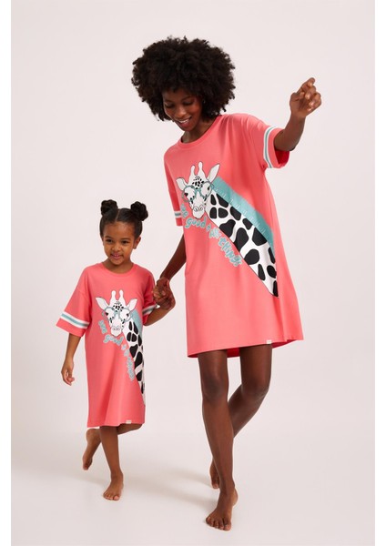 Fun Giraffe Kız Çocuk Gecelik Pembe fırsatları