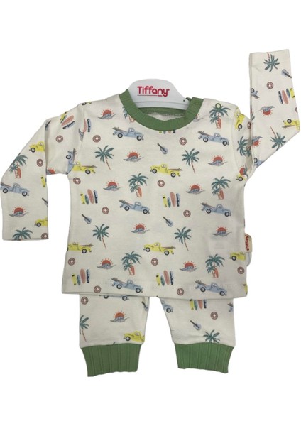 Tiffany 2li Takım Trip Tour Theme Ekru - Yeşil