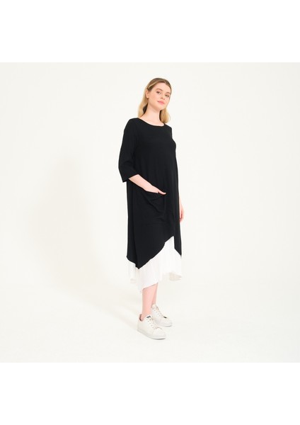 Yazlık Günlük Tasarım Kadın Elbise BT263SIYAHA1