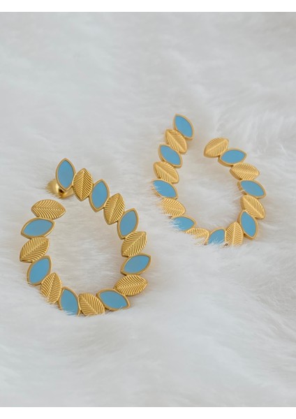 Yaprak Gold Küpe