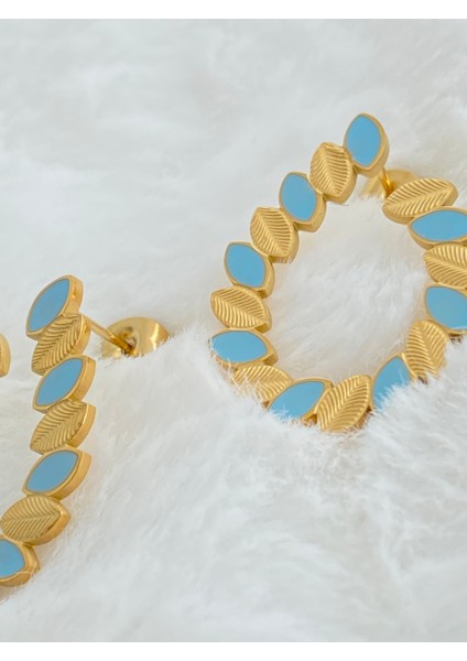 Yaprak Gold Küpe