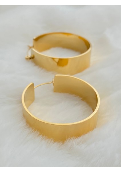 Altın Motif Gold Halka Küpe