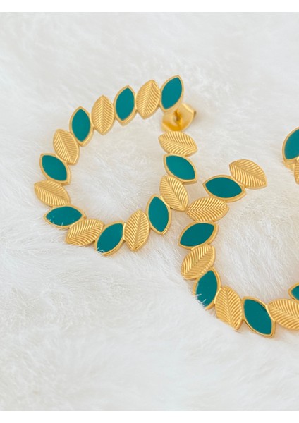 Yaprak Gold Küpe