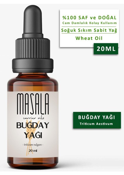 Buğday Yağı 20 Ml. Soğuk Pres (Wheat Carrier Oil)