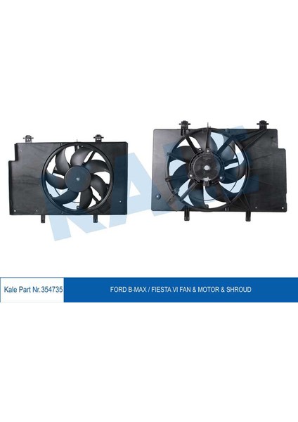 354735-FAN Motoru Davlumbazlı Ford Bmax-Fıesta Vı 380W-345MM