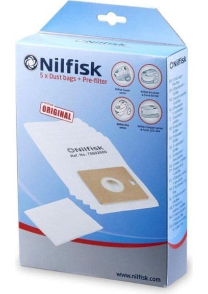 Nilfisk Coupe One Serisi Toz Torbası 5'li