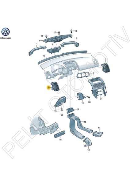 Polo (2002-2009) Sol Ön Havalandırma Izgarası 6Q0819703 fırsatları