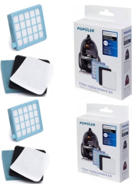 Philips Uyumlu Fc 9323/07 Powerpro Compact Hepa Filtre Seti ( 2 Adet )