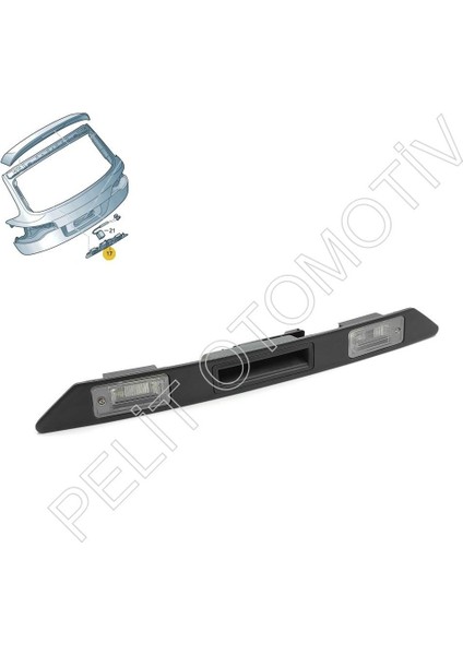 Pelit Otomotiv Audi A6 Bagaj Tutamağı 8P4827574 (Plaka Lambalı) (2005-2011)