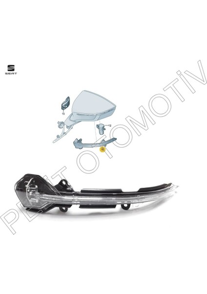 Seat Ibiza Sol Dış Ayna Sinyali 5F0949101 5F0949101B fiyatları