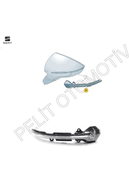 Seat Ibiza Sağ Dış Ayna Sinyali 5F0949102 5F0949102B fiyatları