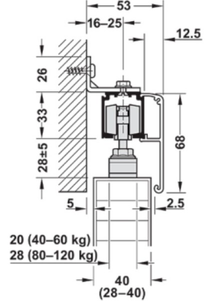 Stilo Classic 80-O Kayar Kapı Seti 847-966MM 940.82.105