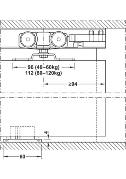 Stilo Classic 80-O Kayar Kapı Seti 847-966MM 940.82.105