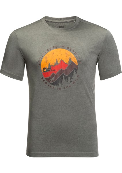 Jack Wolfskin Hiking S/S Erkek Outdoor T-shirt 1808762_4143