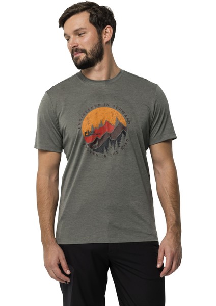 Jack Wolfskin Hiking S/S Erkek Outdoor T-shirt 1808762_4143