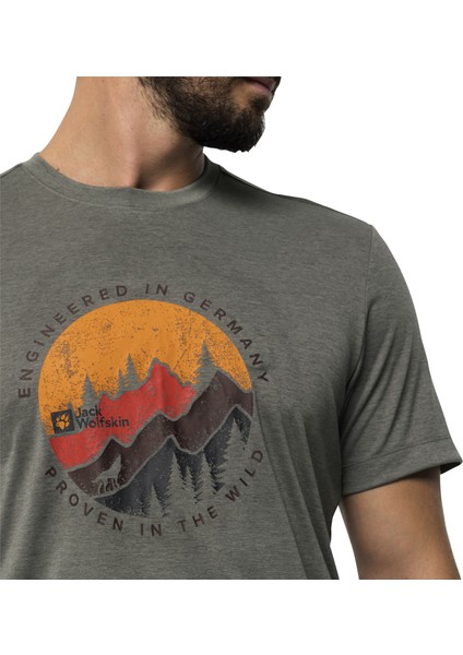 Jack Wolfskin Hiking S/S Erkek Outdoor T-shirt 1808762_4143