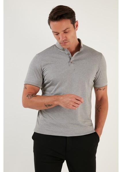 Pamuklu Slim Fit Polo T Shirt Erkek Polo T Shirt 646R1000 modelleri