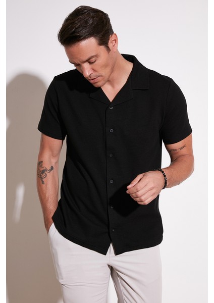 Pamuklu Regular Fit Kısa Kollu Gömlek Erkek Gömlek 5902640