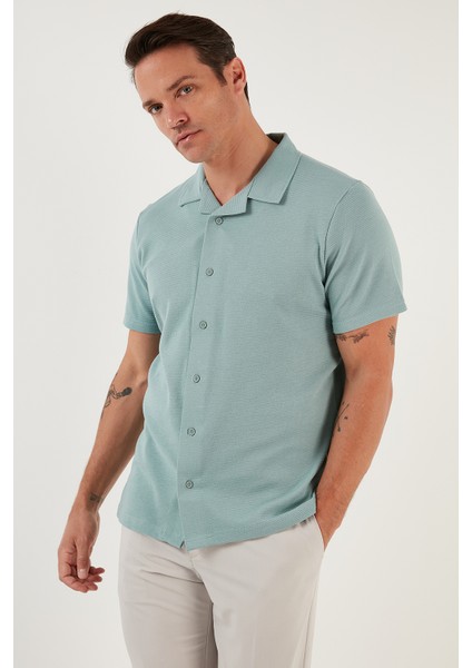 Pamuklu Regular Fit Kısa Kollu Gömlek Erkek Gömlek 5902640