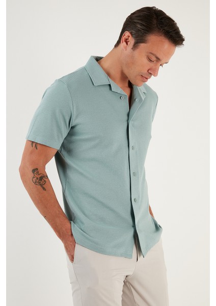 Pamuklu Regular Fit Kısa Kollu Gömlek Erkek Gömlek 5902640
