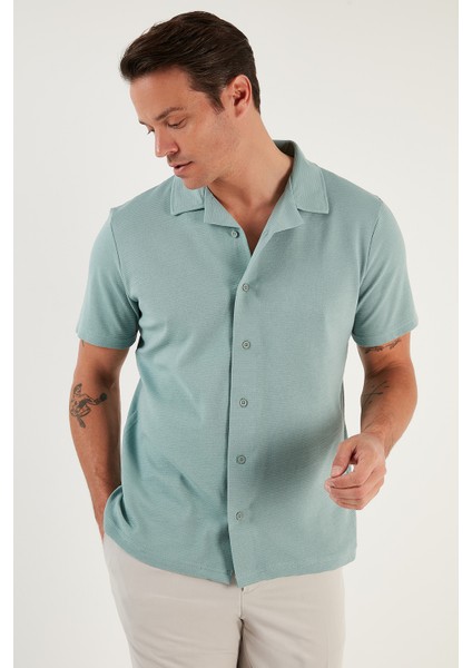 Pamuklu Regular Fit Kısa Kollu Gömlek Erkek Gömlek 5902640