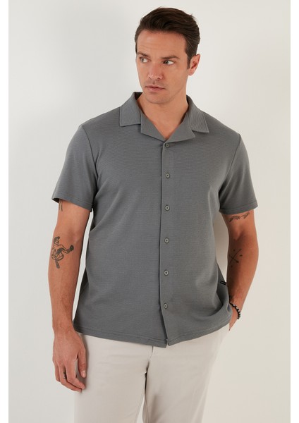 Pamuklu Regular Fit Kısa Kollu Gömlek Erkek Gömlek 5902640