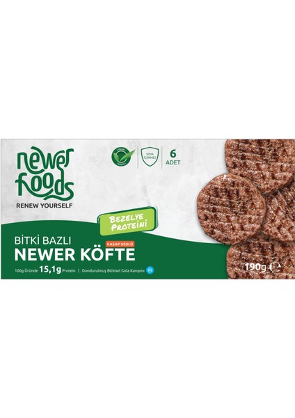 Newer Foods - Bitki Bazlı Newer Köfte - Kasap Usulü 190G