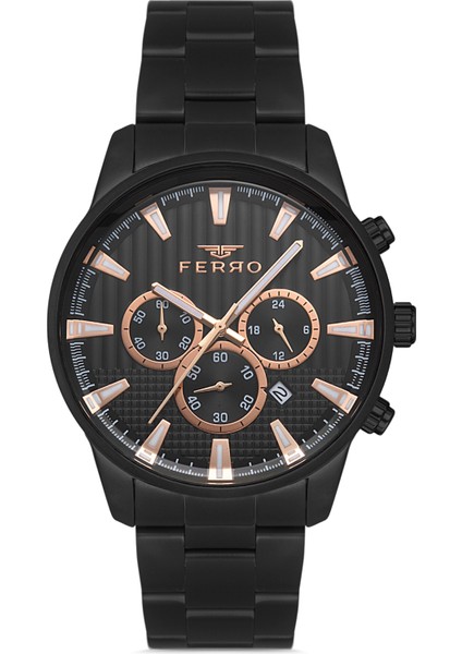 Siyah Çelik Kordon Erkek Kol Saati FM31233A-G