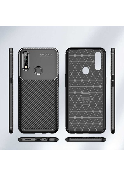 Oppo A31 Kılıf Kamera Çıkıntılı Karbon Fiber Dokulu Renk Atmaz Koruyucu Kapak (Negro) fırsatları