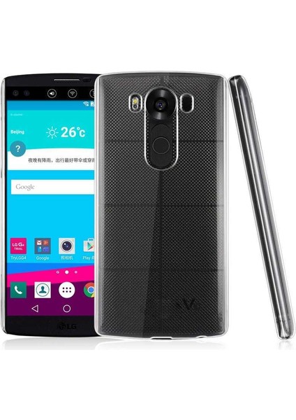 Heptek İletişim Lg V10 Şeffaf Kılıf Yumuşak Ince Tasarımlı Kapak (Süper)