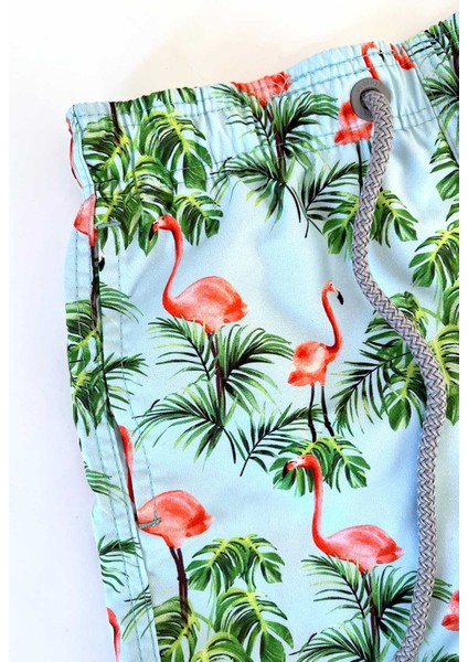 106 Yeşil Desenli Erkek Çocuk Deniz Şortu fiyatları