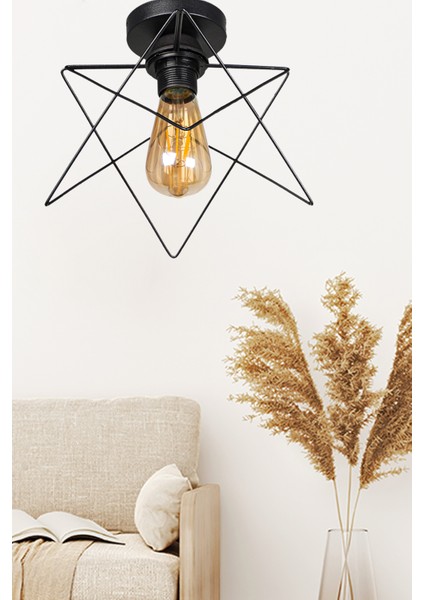 Modes Tekli Siyah Kasa Tavan Montaj Avize