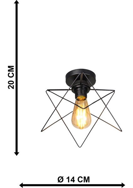 Modes Tekli Siyah Kasa Tavan Montaj Avize indirimleri