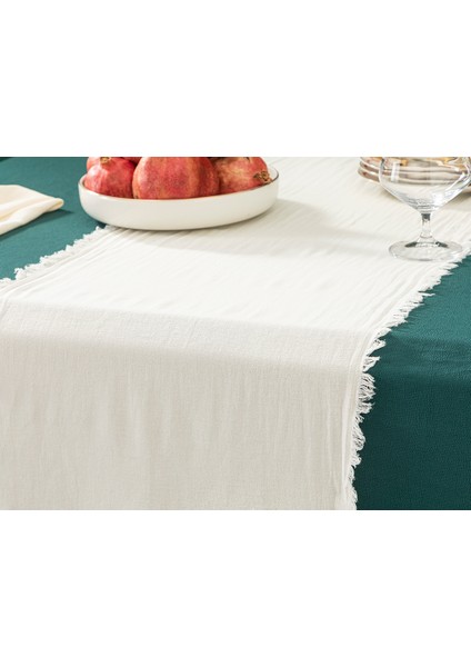 Smooth Fringes Pamuk Runner 40 x 150 cm Krem fiyatları