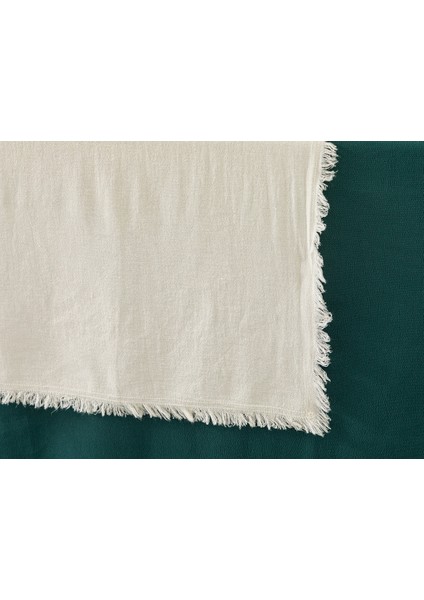 Smooth Fringes Pamuk Runner 40 x 150 cm Krem modelleri