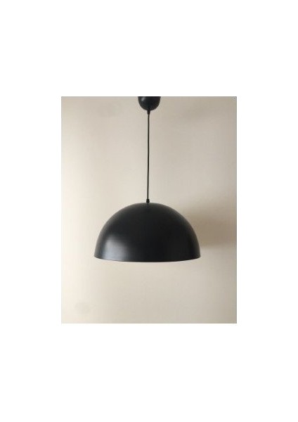 Siyah Içi Beyaz 40 cm Metal Sarkıt Avize