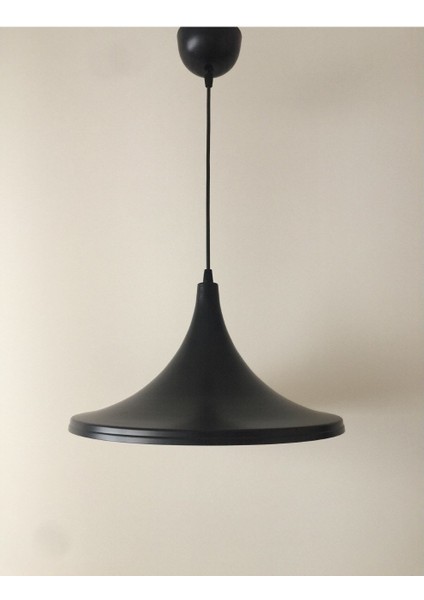 Metal Siyah Içi Beyaz Vinatge Msarkıt Avize 36 cm En