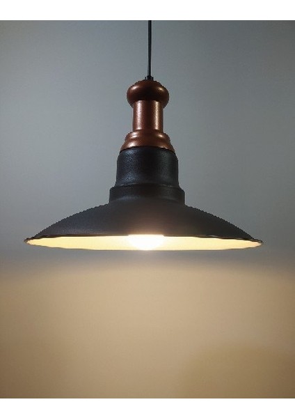 Retro Rustik Vintage Bakır Askılı Metal Sarkıt Avize