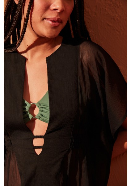 Siyah Basic Kaftan
