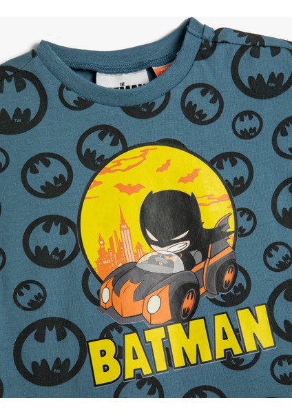 Batman Tişört Lisanslı Kısa Kollu Bisiklet Yaka Pamuklu